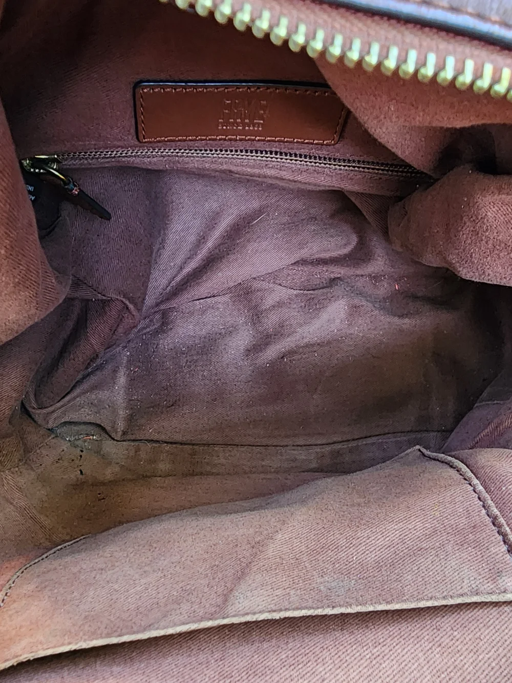 Frye Olivia Chocolate Brown Premium Leather Backpack Bag Medium